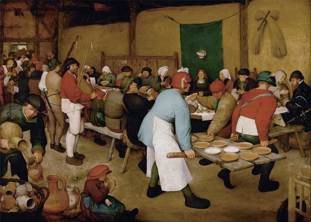 Le repas de noces, par Bruegel l'Ancien (vers 1568)