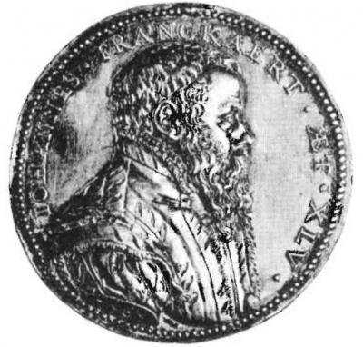 Médaille de Hans Franckaert, marchand, par Jacques Jonghelinck (1565)