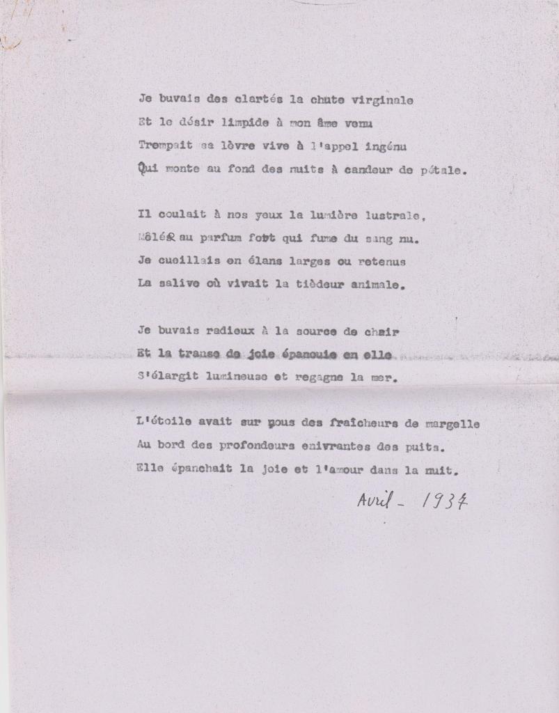 Poème, 1937
